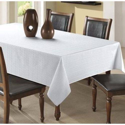 Tamanhos, Medidas e Dimensões do produto Toalha de Mesa Cobre Manchas Tinta Jacquard 78 X 78cm Branca