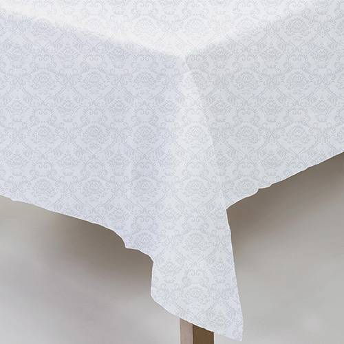 Tamanhos, Medidas e Dimensões do produto Toalha de Mesa Jacquard Neo Classico Arabesco 160x270 Branco