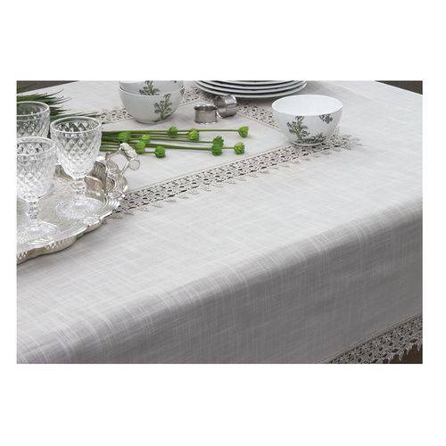 Tamanhos, Medidas e Dimensões do produto Toalha de Mesa Renda Guipure ARles Branca 1,70 X 2,20 M Kacyumara