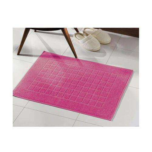 Tamanhos, Medidas e Dimensões do produto Toalha de Piso Felpudo 45cm X 70cm Royal Liso Rosa Pink Dohler