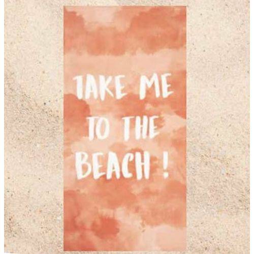 Tamanhos, Medidas e Dimensões do produto Toalha de Praia Aveludada 100% Algodão Take me To The Beach Laranja Dohler