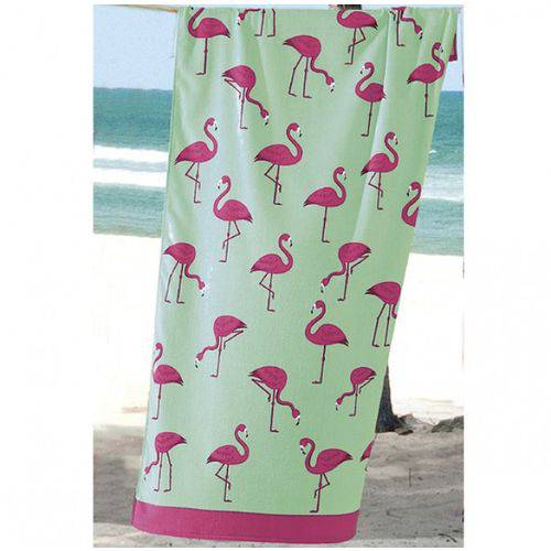 Tamanhos, Medidas e Dimensões do produto Toalha de Praia Aveludada Flamingos Dohler
