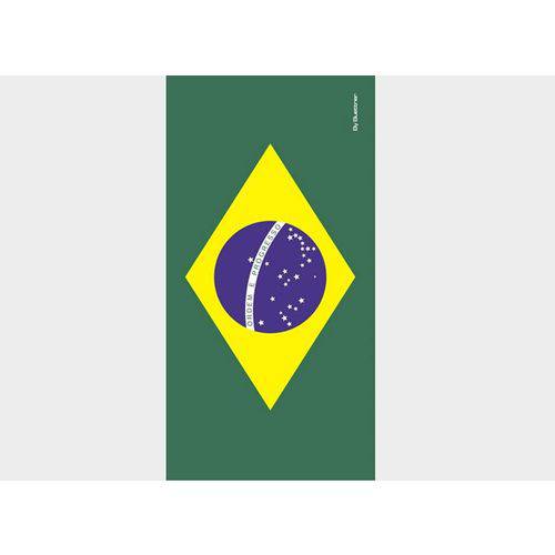 Tamanhos, Medidas e Dimensões do produto Toalha de Praia Bandeira do Brasil Aveludada Buettner