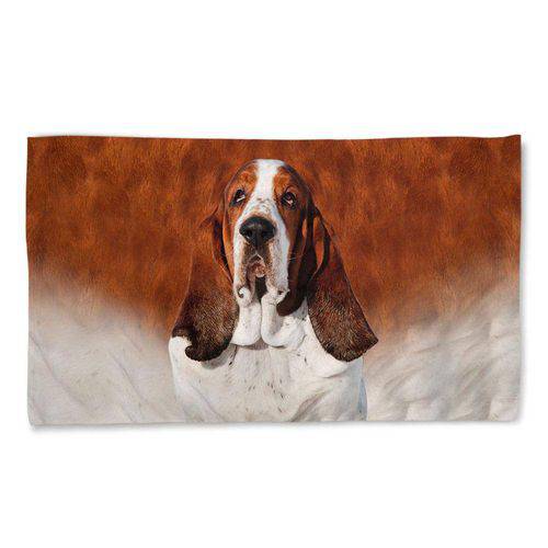 Tamanhos, Medidas e Dimensões do produto Toalha de Praia Cachorro Basset Hound 135x70cm