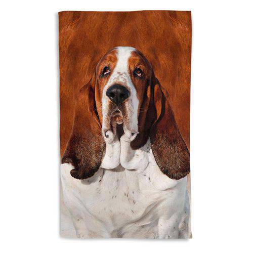 Tamanhos, Medidas e Dimensões do produto Toalha de Praia Cachorro Basset Hound 70x135cm