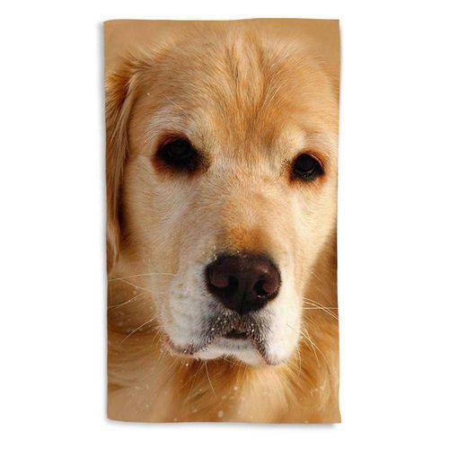 Tamanhos, Medidas e Dimensões do produto Toalha de Praia Cachorro Golden Retriever 70x135cm