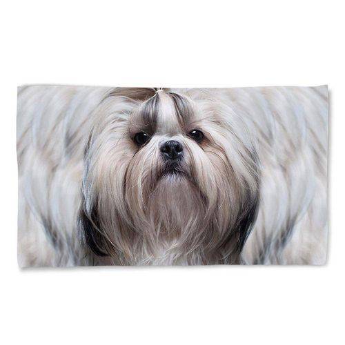 Tamanhos, Medidas e Dimensões do produto Toalha de Praia Cachorro Shih-Tzu Smooth 135x70cm