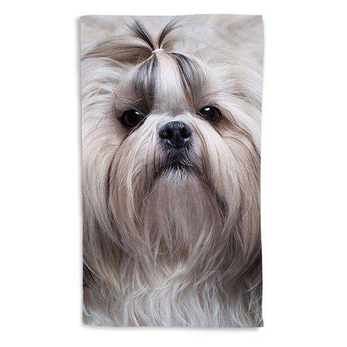 Tamanhos, Medidas e Dimensões do produto Toalha de Praia Cachorro Shih-Tzu Smooth 70x135cm