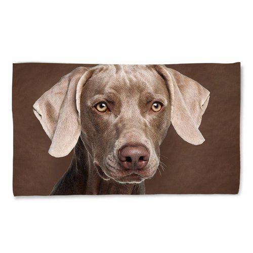 Tamanhos, Medidas e Dimensões do produto Toalha de Praia Cachorro Weimaraner Chocolate 135x70cm