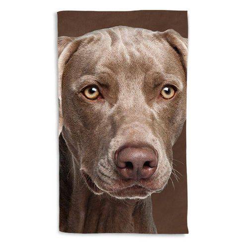 Tamanhos, Medidas e Dimensões do produto Toalha de Praia Cachorro Weimaraner Chocolate 70x135cm