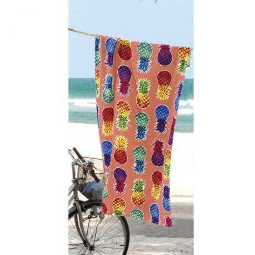 Tamanhos, Medidas e Dimensões do produto Toalha de Praia Estampada Aveludada Colorful Pineapples Dohler