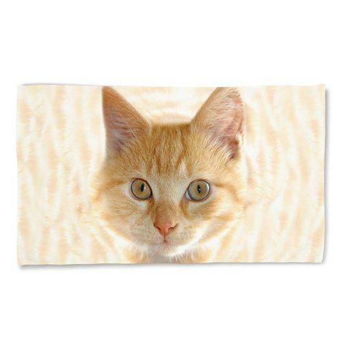 Tamanhos, Medidas e Dimensões do produto Toalha de Praia Gato American Shorthair Amarelo 135x70cm