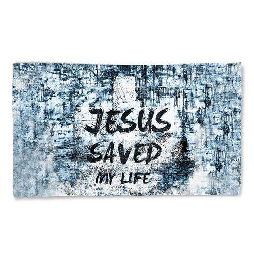 Tamanhos, Medidas e Dimensões do produto Toalha de Praia Jesus Saved By Jesus 135x70cm