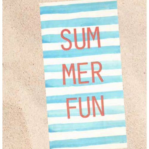 Tamanhos, Medidas e Dimensões do produto Toalha de Praia Veludo Dohler Summer Fun Azul