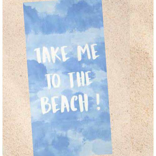 Tamanhos, Medidas e Dimensões do produto Toalha de Praia Veludo Dohler Take me To The Beach Azul