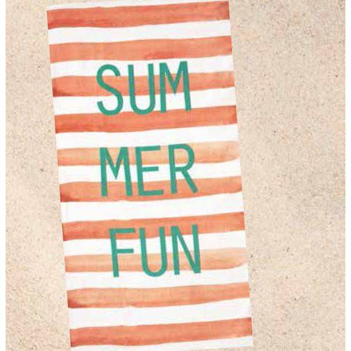 Tamanhos, Medidas e Dimensões do produto Toalha de Praia Veludo Summer Fun Salmão Dohler
