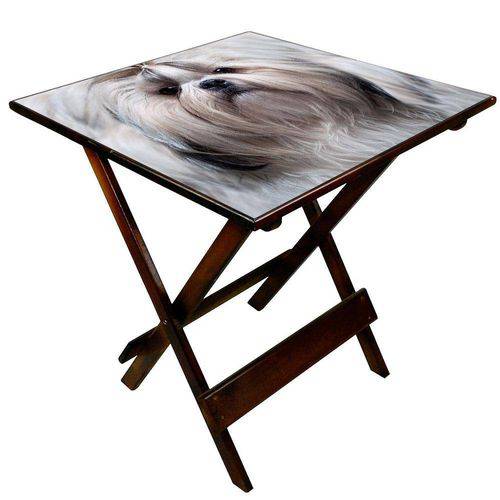 Tamanhos, Medidas e Dimensões do produto Toalha Decorativa Cachorro Shih-Tzu Smooth 70x70cm