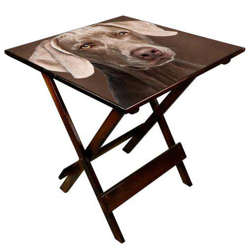 Tamanhos, Medidas e Dimensões do produto Toalha Decorativa Cachorro Weimaraner Chocolate 70x70cm