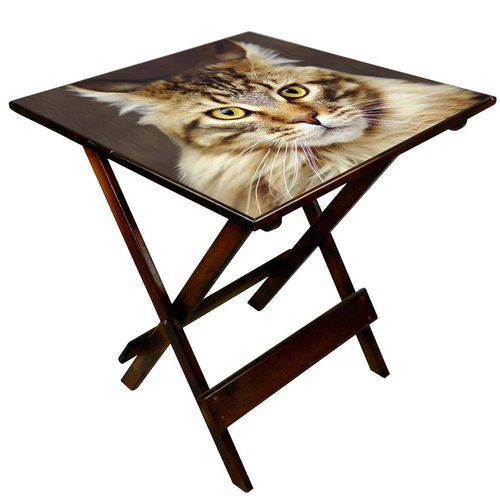 Tamanhos, Medidas e Dimensões do produto Toalha Decorativa Gato Maine Coon 70x70cm