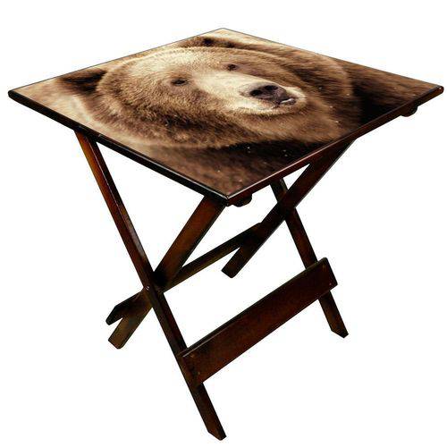 Tamanhos, Medidas e Dimensões do produto Toalha Decorativa Selvagem Urso Pardo 70x70cm