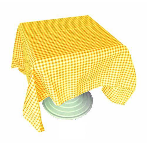 Tamanhos, Medidas e Dimensões do produto Toalha Xadrez Tergal 1,40x1,40 Amarelo