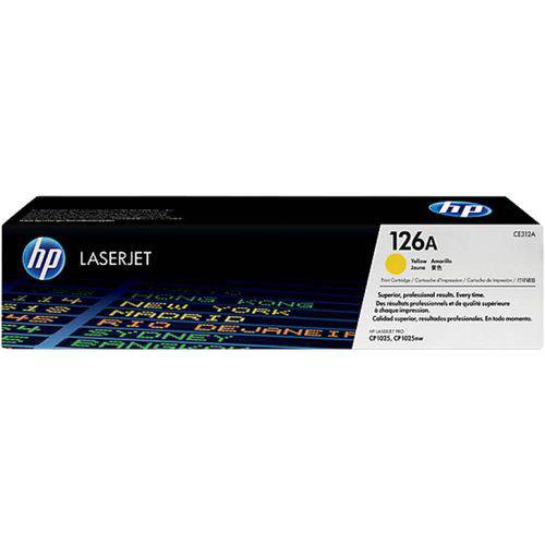 Tamanhos, Medidas e Dimensões do produto Toner HP 312A CE312A CE312AB 126A Amarelo CP1020 CP1020NW CP1025 Original