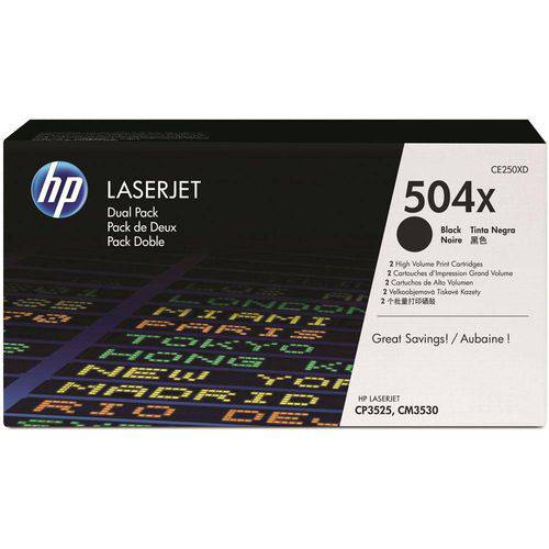 Tamanhos, Medidas e Dimensões do produto Toner HP Dual Pack 504X Preto CE250XD