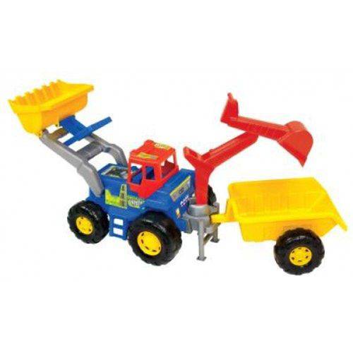 Tamanhos, Medidas e Dimensões do produto Trator Super Truck Infantil com Caçamba Móvel 5012 - Magic Toys