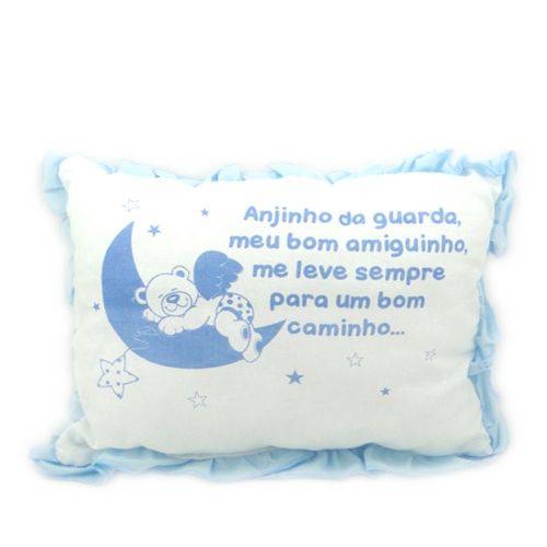 Tamanhos, Medidas e Dimensões do produto Travesseiro Azul com Frase Papi 35cm X 28cm