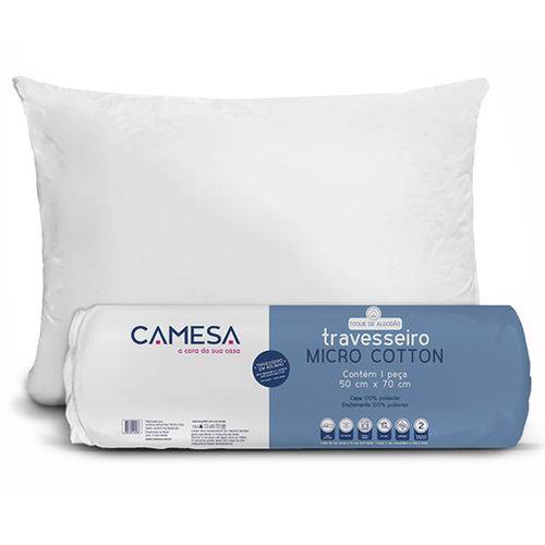 Tamanhos, Medidas e Dimensões do produto Travesseiro Camesa Micro Cotton Antialérgico e Anti Ácaro 50x70 Cm