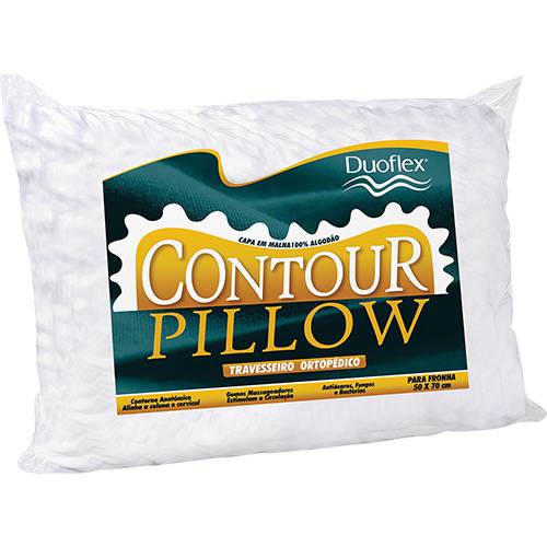 Tamanhos, Medidas e Dimensões do produto Travesseiro Contour Pillow 50x70cm - Duoflex