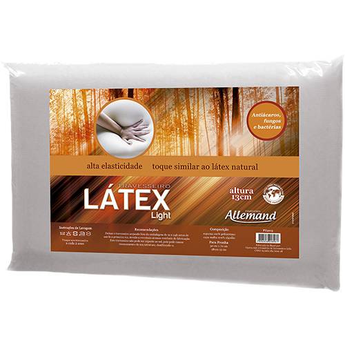 Tamanhos, Medidas e Dimensões do produto Travesseiro Latex Light Allemand 13cm - Duoflex