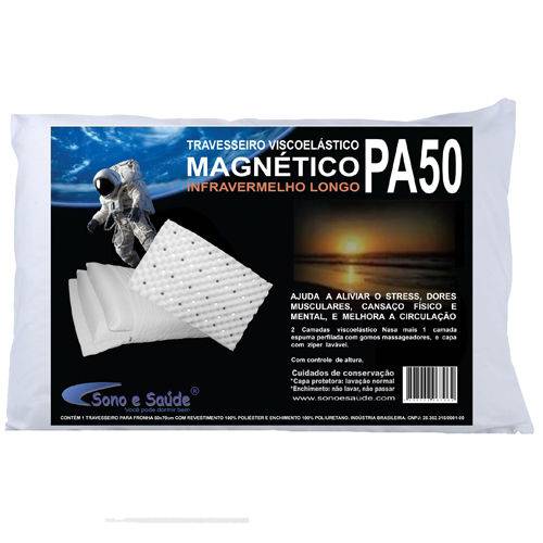 Tamanhos, Medidas e Dimensões do produto Travesseiro Magnético Nasa Camadas Capa com Zíper Pa50