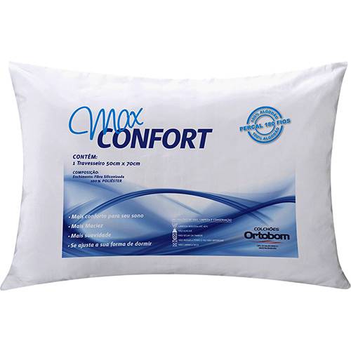 Tamanhos, Medidas e Dimensões do produto Travesseiro Max Confort - Ortobom