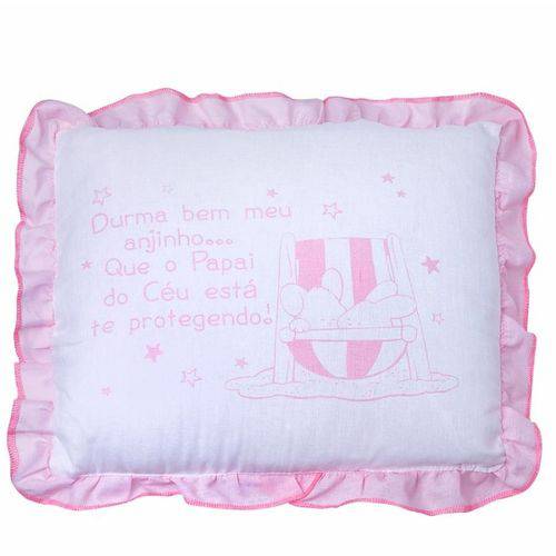 Tamanhos, Medidas e Dimensões do produto Travesseiro Rosa com Frase Papi 35cm X 28cm