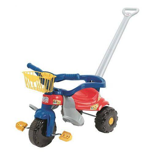 Tamanhos, Medidas e Dimensões do produto Triciclo Infantil Motoca Tico Tico Festa Azul com Aro e Cestinha