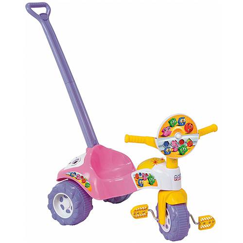 Tamanhos, Medidas e Dimensões do produto Triciclo Infantil Tico Tico Formas Rosa com Som - Magic Toys
