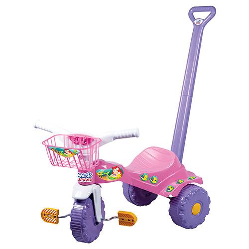 Tamanhos, Medidas e Dimensões do produto Triciclo Infantil Tico-Tico Sereia com Alça - Magic Toys