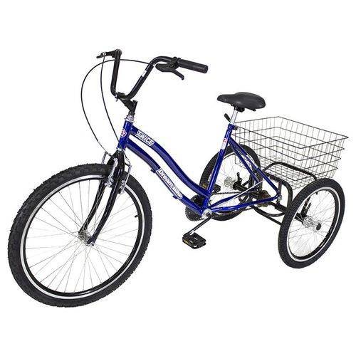 Tamanhos, Medidas e Dimensões do produto Triciclo Pedal Twice AZUL Aro 26 - Dream Bike
