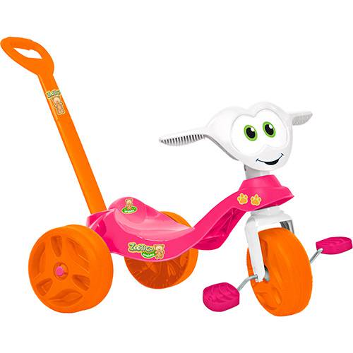Tamanhos, Medidas e Dimensões do produto Triciclo Zootico Passeio Rosa - Brinquedos Bandeirante