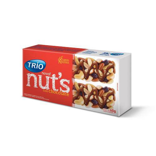 Tamanhos, Medidas e Dimensões do produto Trio Nuts com Chocolate 2 Unidades de 30g