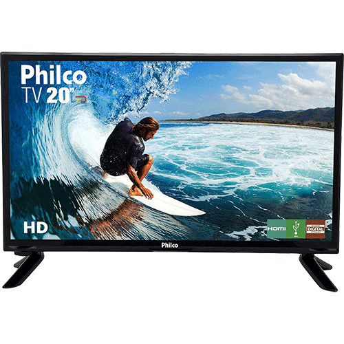 Tamanhos, Medidas e Dimensões do produto TV LED 20" Philco PH20M91D HD Conversor Digital Integrado 1 HDMI 1 USB