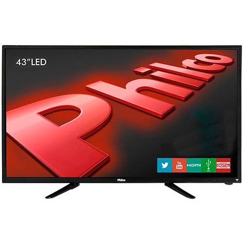 Tamanhos, Medidas e Dimensões do produto TV LED 43" Philco PH43N91DSGW Full HD com Conversor Digital e Função Smart 2 HDMI 1 USB 60Hz