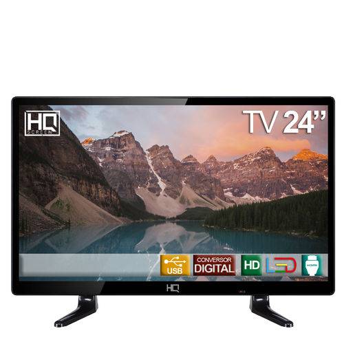 Tamanhos, Medidas e Dimensões do produto TV LED 24" HQ HD Conversor Digital HQTV24 HDMI USB.