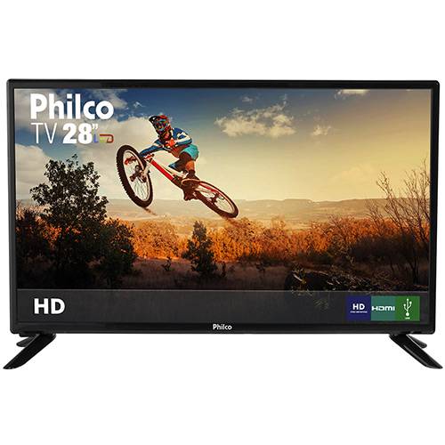 Tamanhos, Medidas e Dimensões do produto TV LED 28" Philco PH28D27D HD com Conversor Digital USB 2 HDMI 60Hz