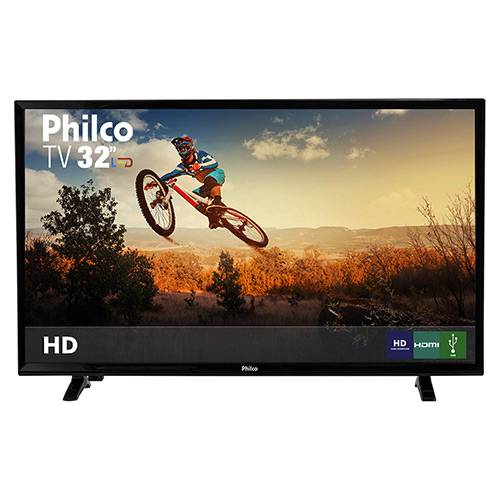 Tamanhos, Medidas e Dimensões do produto TV LED 32" Philco PH32E31DG HD com Conversor Digital HDMI USB Closed Caption 60Hz