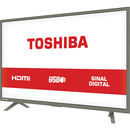 Tamanhos, Medidas e Dimensões do produto TV LED 32" Toshiba 32L1800 HD com Conversor Digital 3 HDMI 1 USB 60Hz - Grafite