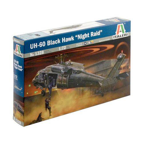 Tamanhos, Medidas e Dimensões do produto UH-60 Black Hawk Night Raid - 1/72 - Italeri 1328