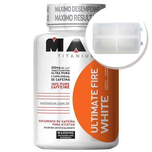 Tamanhos, Medidas e Dimensões do produto Ultimate Fire White - 120 Cápsulas + Porta Cápsulas Transparente - Max Titanium