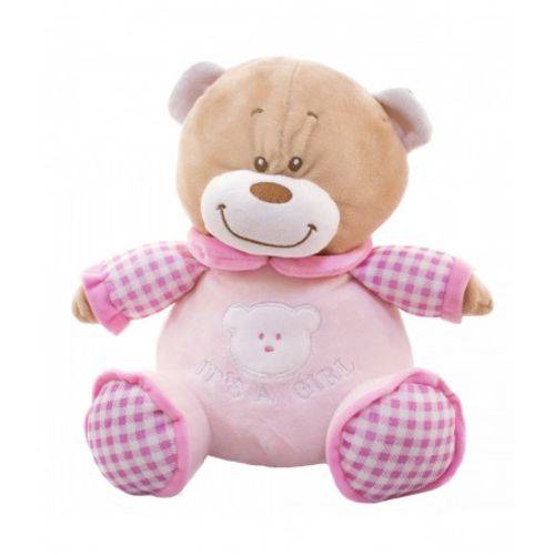 Tamanhos, Medidas e Dimensões do produto Urso Rosa é uma Menina 26cm - Pelúcia